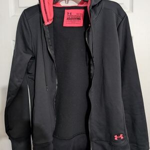Under Armour Black and Pink Hoodie